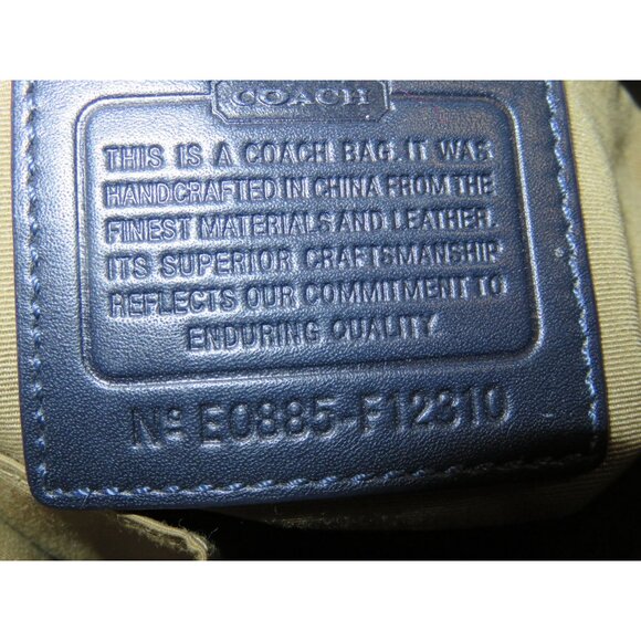 Coach Soho Blue & Grey Denim Canvas Signature C Jacquard Satchel 2008 F12310 - Picture 6 of 12
